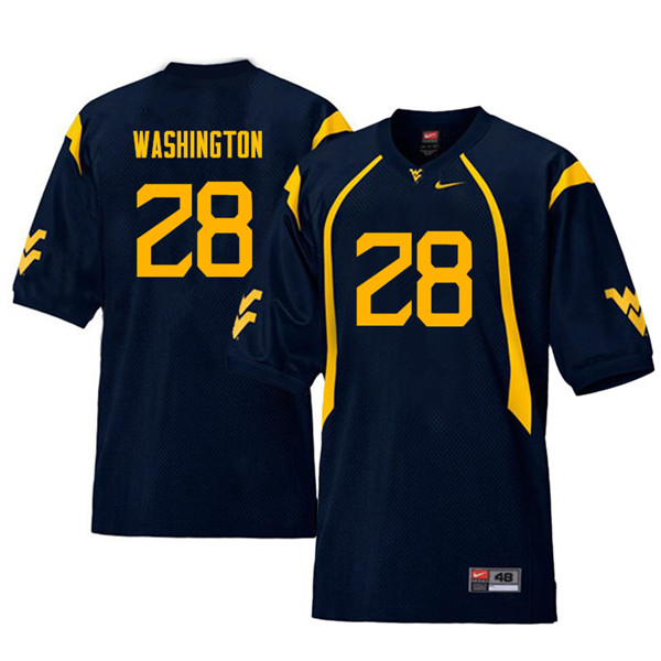 NCAA Men's Keith Washington West Virginia Mountaineers Navy #28 Nike Stitched Football College Throwback Authentic Jersey KT23K17CQ